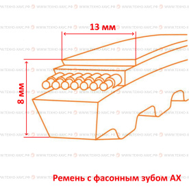 Ремень клиновой AХ зубчатый
